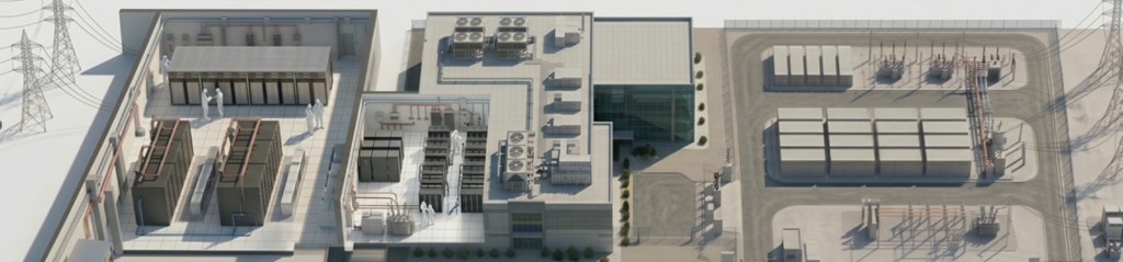 Battery energy storage system co-located outside a data center facility