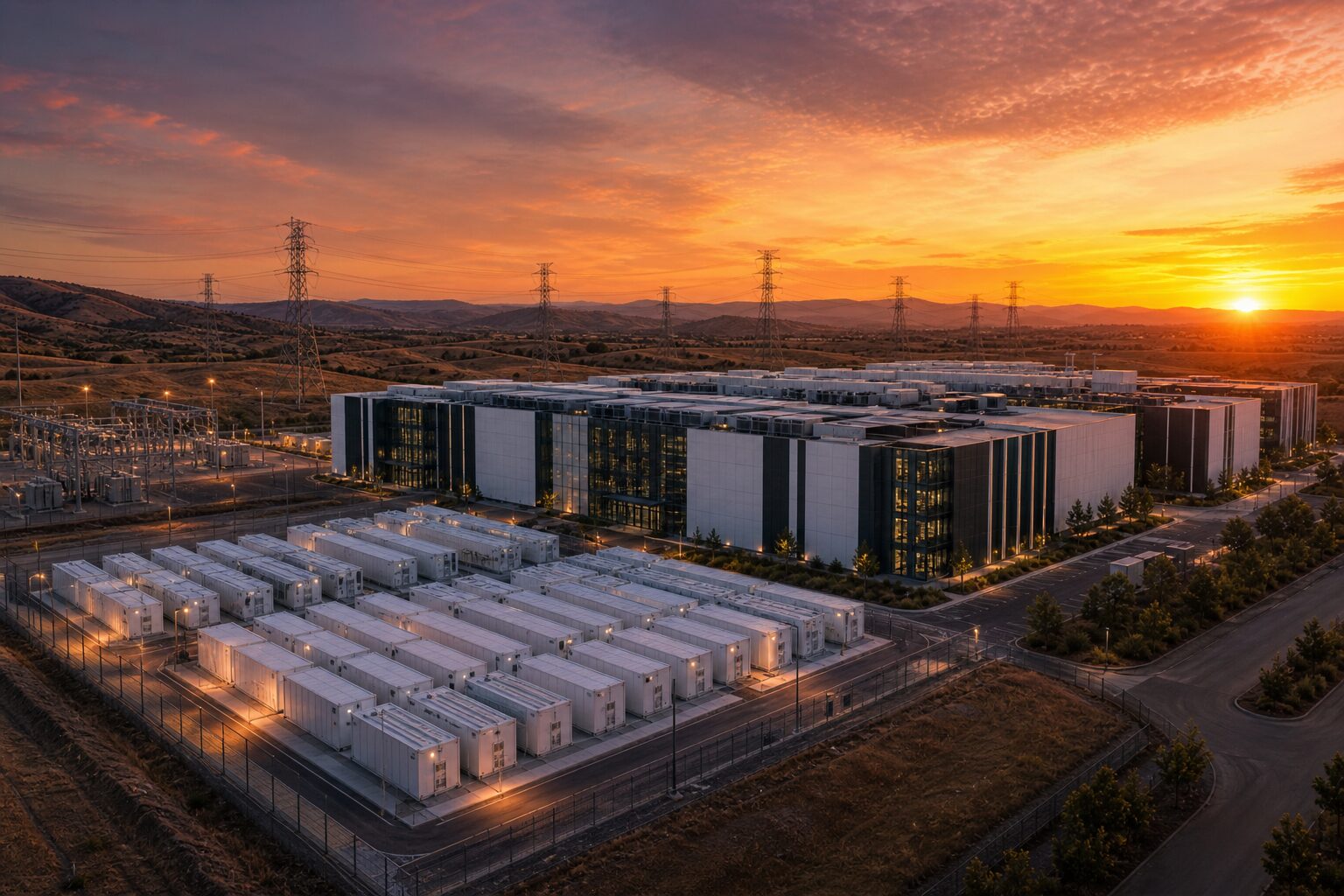 Alsym sodium-ion battery system at a data center BESS installation